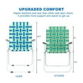 thumbnail image 3 of 2 Pack Patio Lawn Webbed Folding Dining Chairs, 22"D x 22"W x 37.4"H Outdoor Beach Portable Lawn Chair Camping Chair Beach Chair for Yard, Garden, Blue, 3 of 5