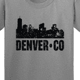 thumbnail image 4 of Inktastic Denver Colorado Skyline Grunge Youth T-Shirt, 4 of 5