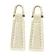 thumbnail image 3 of 2 tiradores de cremallera de cuero artificial para chaqueta. Blanco, 3 of 9