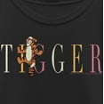 thumbnail image 2 of Girl's Winnie the Pooh Tigger Colorful Script  Graphic Tee Black Medium, 2 of 4