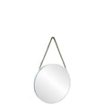thumbnail image 1 of Urban Trends Collection 43859 Metal Round Wall Mirror with Top Rope Hanger Coated, Blue - Small, 1 of 1