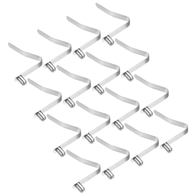 Unique Bargains 9.5x6mm Kayak Paddle Snaps, Hollow Button Single Pin Lock Tube Spring Clip for Tent Pole, 16 Pack