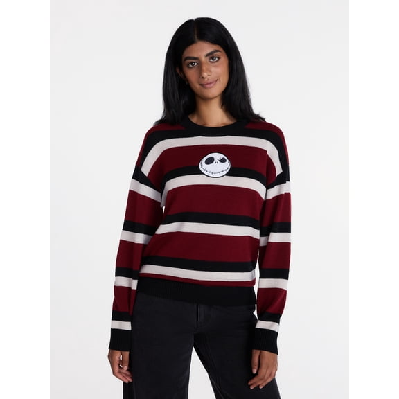Disney Nightmare Before Christmas Women's Halloween Sweater, Sizes XXS-XXL
