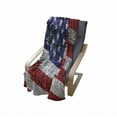 thumbnail image 3 of USA Soft Flannel Fleece Throw Blanket, Independence Day Commonwealth Country Patriotism Wooden Plank Rustic Image, Cozy Plush for Indoor and Outdoor Use, 50" x 60", Navy Blue Red White, by Ambesonne, 3 of 5