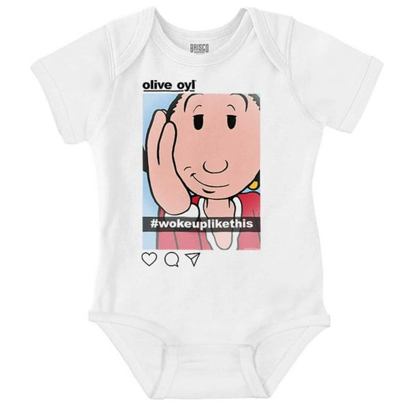 Olive Oyl Hashtag Woke Up Like This Bodysuit Jumper Girls Infant Baby Brisco Brands 18M