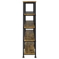 thumbnail image 5 of Analiese Engineered Wood 63-inch 4-shelf Double Bookshelf Rustic Nutmeg, 5 of 9