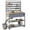 Gray + Wood + Rustic+8, variant on LIANGKA Black 41.7 Inch Rolling Patio Kitchen Island Potting Bench With Sink Movable Shelves And Bottle Opener For Outdoor Use