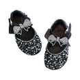 thumbnail image 1 of PEASKJP Fashion Sandals for Girls Back Elastic Straps with Hook Loop Open Toe Lightweight Sandal,Black 33, 1 of 5