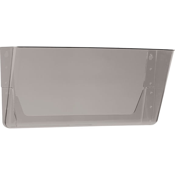 Storex Legal-size Wall Pocket, Plastic File Organizer, Smoke, 1-Pack