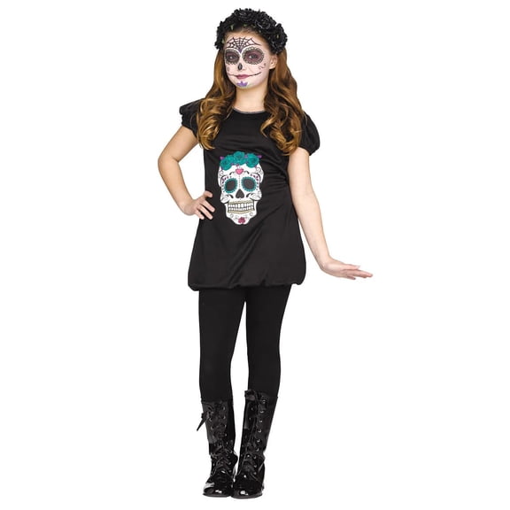 Day of the Dead Romper Girls Child Halloween Costume