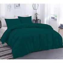 DNG Creations 5 Piece Duvet Cover with Zipper & Corner Ties - 100% Egytian Cotton, 800 Theads Count ( Twin/Twin XL - Solid Teal )