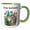 Green/White, variant on 3drose, Funny Cute Garden Gnome Home Sweet Gnome Gardening Pun, 11oz Magic Transforming Mug