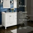 thumbnail image 7 of EVIVA Britney 60 Inch Transitional White Bathroom Vanity, 7 of 7