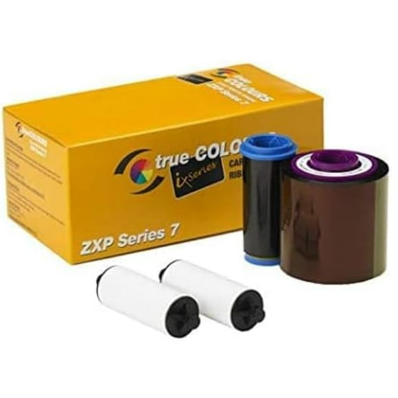 ZEBRA Technologies 800077-742 True Colors IX Series Color Ribbon for ZXP Series, 7 Compatible, Ymcko, 750 Labels per Roll