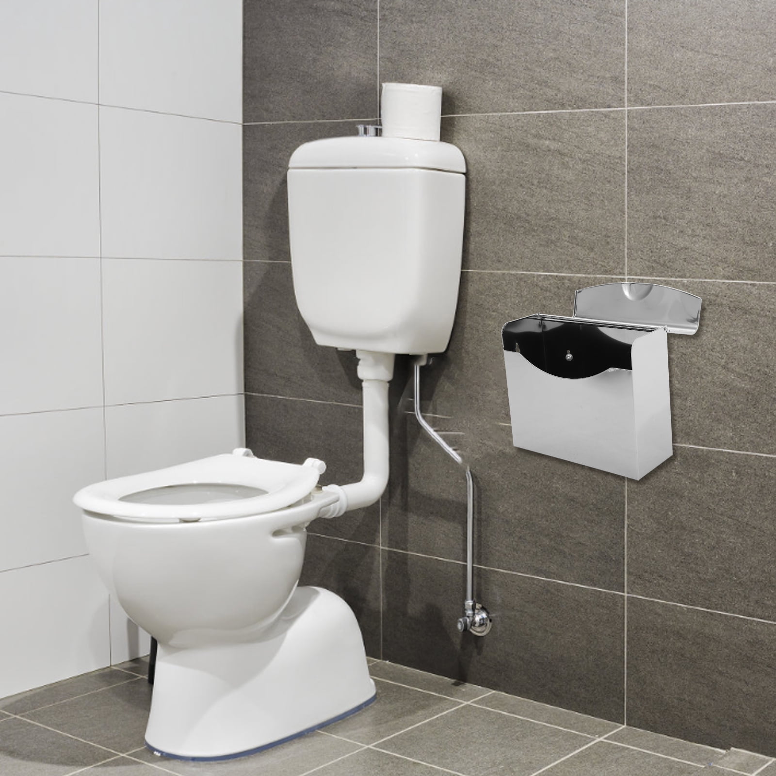 HOMEMAXS  Wall Mounted Toilet Paper Dispenser Facial Tissue Holder Box