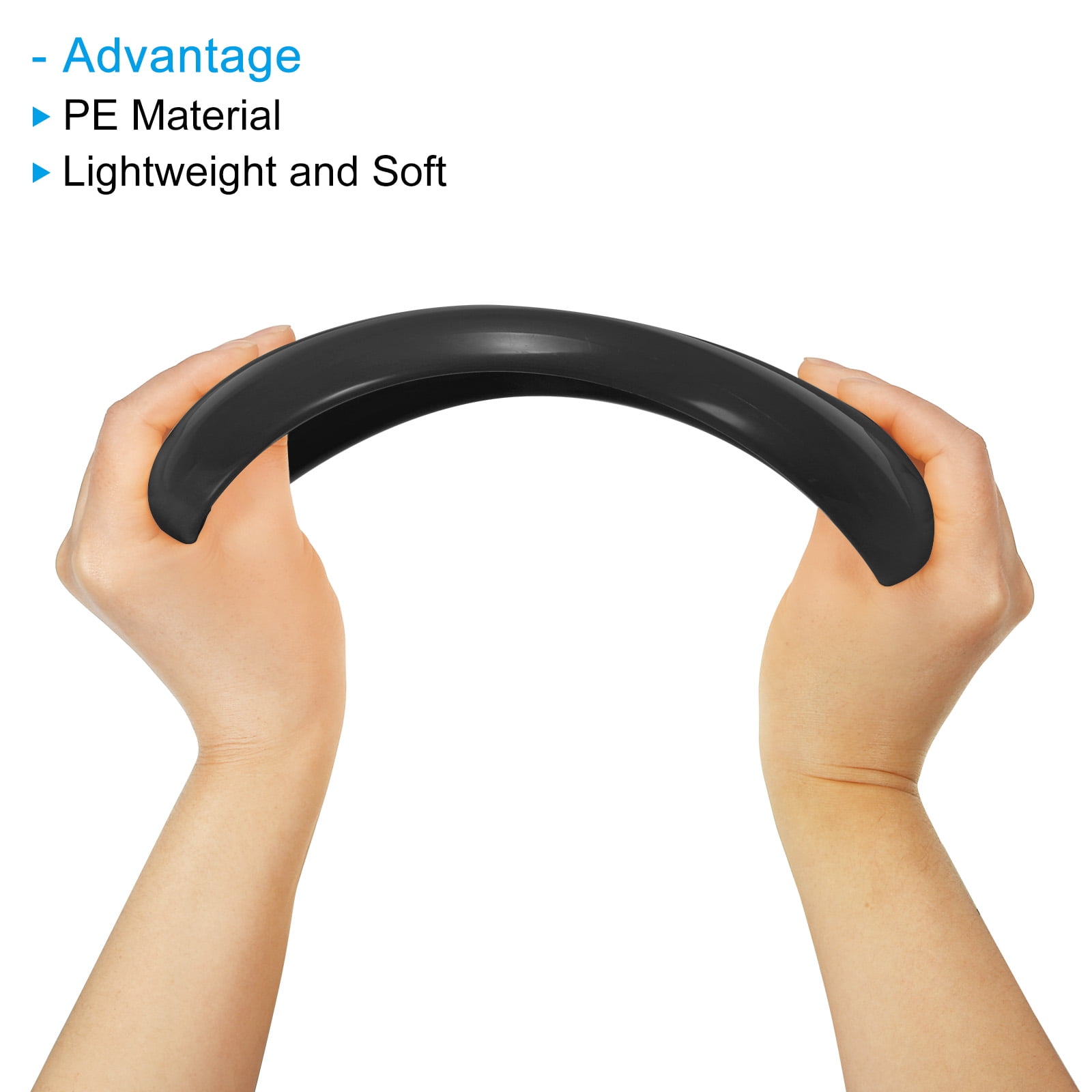 Flying Disc 10.8 Inch 175 Gram, Sport Disk Training Disk for Backyard Lawn Beach, Black, 2 Pack