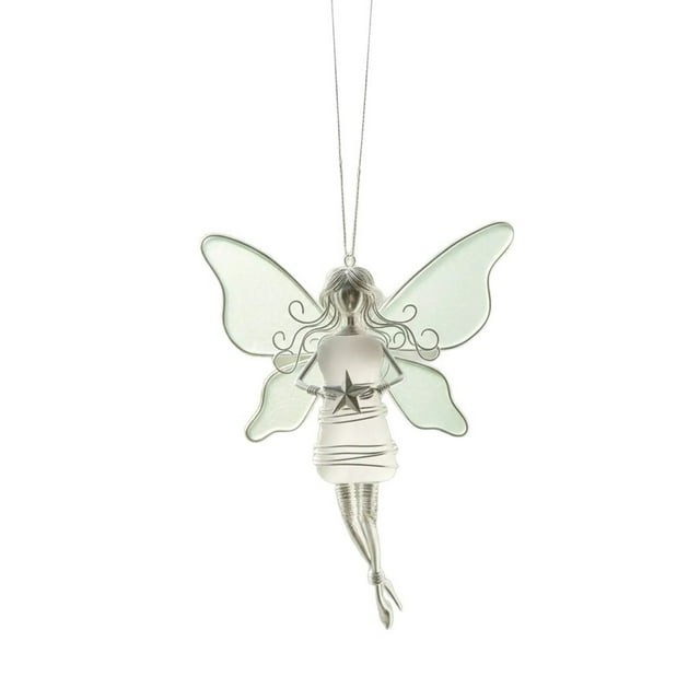 Enchanting Sea Glass Fairy Ornament with Star Rearview Charm Magical for Enthusiasts