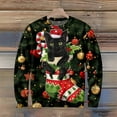 thumbnail image 4 of Wutalume Men's Christmas Print Collar Sweater with Holiday Elements, Festive and Fun for Seasonal Parties and Gifts,Green XL, 4 of 6