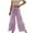 Purple, variant on Bootcut Pants for Women Full Length Women's Fashion Casual High Waist Elastic Waist Drawstring Straps Solid Color Ruffle Wide Leg Long Pants Pant Overalls for Ladies