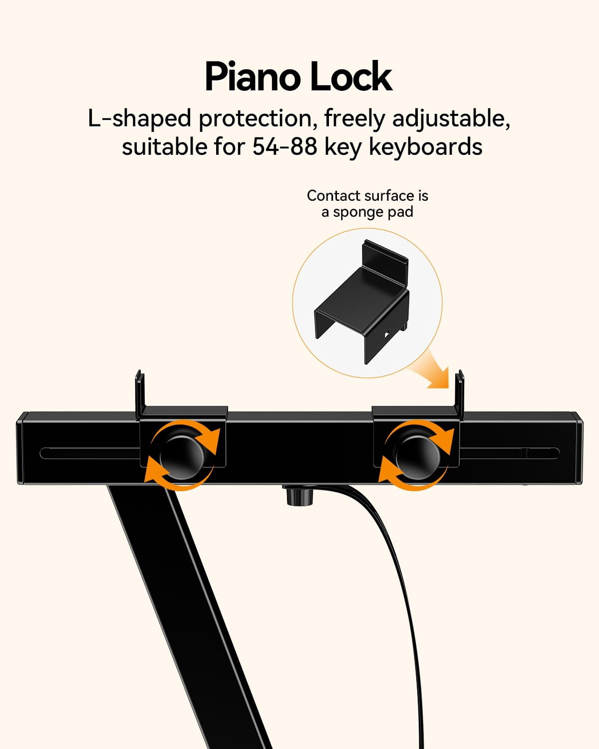 Keyboard Stand Double-x  Heavy-duty Pre-assembled Piano For Kids And Adults 8 Adjustable Digital With Locking Straps Fits 54 61 88 (z)
