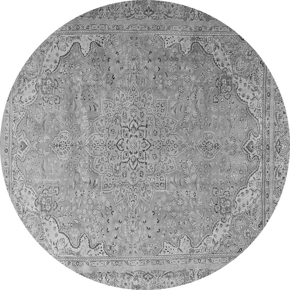 Ahgly Company Indoor Round Persian Gray Traditional Area Rugs, 3' Round