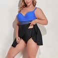 thumbnail image 3 of Aofany Women's Plus Size Tankini Two Piece Swimsuits Push Up Tummy Control Flowy Bathing Suits Swim Dress for Women, 3 of 5