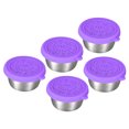thumbnail image 1 of Tarro para Aderezo Ensalada Unique Bargains 5uds Acero Inoxidable 1.7 Onzas Morado, 1 of 5