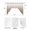 thumbnail image 5 of Brown Ombre Stripe Swag Valances for Windows, Small Curtains Drapes, Modern Abstract Art Gradient Striped Kitchen Window Curtains Over Sink Window Treatment Valance for Bedroom/Bathroom 56"x36", 5 of 5