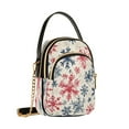 thumbnail image 2 of Cross Body Fashion Shoulder Waist Purse Bags Classic Red and Navy Snowflakes Pocket Handbags, 2 of 7
