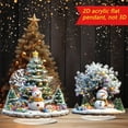 thumbnail image 5 of pdqouc Christmas Snowman & Tree 2D Acrylic Table Decor Festive Desktop Ornament for Home Living Room Table Shelf Desk Fireplace Mantle Tabletop Christmas Decorations, 5 of 7