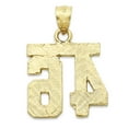 thumbnail image 4 of 10k Solid Gold Number Fourty Seven Necklace with 18" Rolo Chain, #47 Gold Charm Pendant Jewelry for Athletes, Sports Gifts for Him and Her, 4 of 5