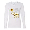 thumbnail image 2 of In A World Where You Can Be Anything Be Kind Inspirational/Christian Womens Graphic Long Sleeve T-Shirt, White, Large, 2 of 3