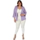 thumbnail image 5 of Blazer de lino talla extra, modelo 0317 (Lila) lila 42 Roman Fashion Blazer extra 0317, 5 of 6