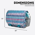 thumbnail image 4 of J World Girls Terry 15" Messenger Bag for School and Travel, Mint Tribal, 4 of 8