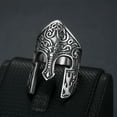 thumbnail image 1 of Anillo de acero inoxidable retro europeo y americano con máscara espartana, anillo de acero de titanio, anillo de hombre con máscara retro, 1 of 6