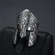 thumbnail image 1 of Anillo de acero inoxidable retro europeo y americano con máscara espartana, anillo de acero de titanio, anillo de hombre con máscara retro, 1 of 6