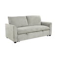 thumbnail image 4 of 3 in 1 Convertible Sleeper Sofa Bed, 78 Inch Loveseat Futon Sofa Couch, Lounge Sofa with Backrest for Living Room, Light Grey, 4 of 7