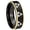 Black And Gold Step Edge, variant on Multiple Zelda Triforce Concave Black Tungsten Men Ring 10MM