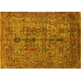 thumbnail image 1 of Ahgly Company Machine Washable Indoor Rectangle Oriental Yellow Industrial Area Rugs, 4' x 6', 1 of 4