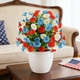 thumbnail image 5 of Memorial Day Artificial Potted Trees 2 Pack Red White Blue Patriotic Outdoor Garden Yard Decor for 4th of July Independence Day Porch or Walkway Entrance, 5 of 9
