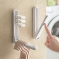 thumbnail image 4 of Foldable Wall Mounted Clothes Hanger, Small Retractable Cloth Drying Rack Space Saving Hanging Drying Rod for Laundry Dryer Room, 4 of 9