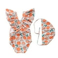 thumbnail image 3 of Baby Girl Swimsuit Cute One Piece Bathing Suit with Sun Protection Ruffles Swimwear (9M-6T), 3 of 3