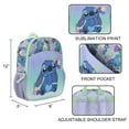thumbnail image 4 of Disney Stitch Tropical Flower Print 2-Piece Youth EVA Wheeled Luggage & Travel Backpack Set, 4 of 7