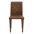 thumbnail image 5 of Tcbosik Upholstered Chairs Set of 2, Mid-Century Modern Dining Chair with Button Tufted Back and Metal Legs for Kitchen, Living Room, Brown & Walnut, 5 of 10