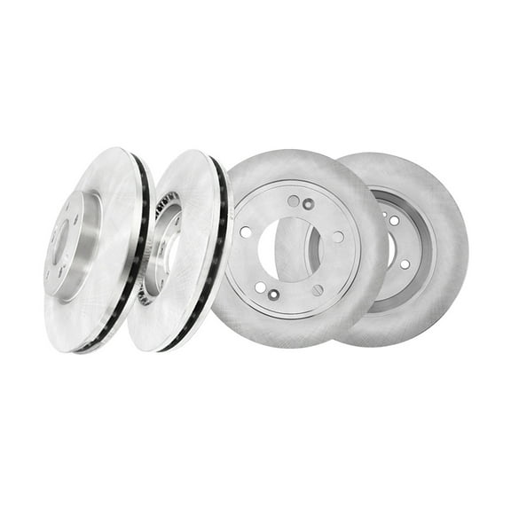 Set of 4 Front-Rear Disc Brake Rotors For 2014-2016 Kia Forte Koup EX