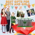 thumbnail image 3 of KOFUN 12FT Trampoline for Kids and Adults, Round Trampoline with Basketball Hoop and Ladder, Outdoor Backyard Trampoline with Enclosure Net, Light, 1200LBS Capacity, Easy to Install, Green, 3 of 8