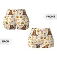 thumbnail image 5 of Xecao Cute Bee Honey Jar Hive Bear Print Workout Shorts for Women Soft Smooth Gym Yoga Scrunch Active Tennis Workout Running Shorts, 5 of 9