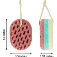 thumbnail image 4 of Esponja de baño suave de 5 piezas Esponja corporal suave y calmante Natural, 4 of 5
