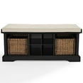 thumbnail image 3 of Crosley Brennan Storage Entryway Bench with Baskets in Black, 3 of 6