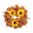 thumbnail image 2 of Gqtwoy Harvests Festival Candlestick Wreath, Artificial Flower Candle Ring, Halloween Thanksgiving Decoration, Decorative Table Centerpiece, Multi-Color Holiday Home Decor, 2 of 6